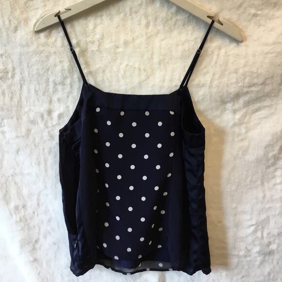 Banana Republic Navy Polka Dot Spaghetti Tank Top - Picture 8 of 13